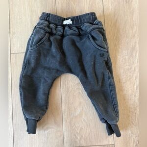 Little Bipsy acid wash black joggers 3T
